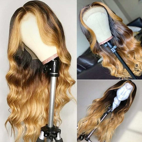 Ombre Blonde 13x4 Lace Front Human Hair Wigs 130% 150% Density Lace